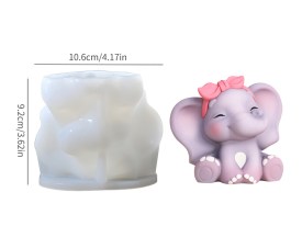 Molde silicona elefante alegre